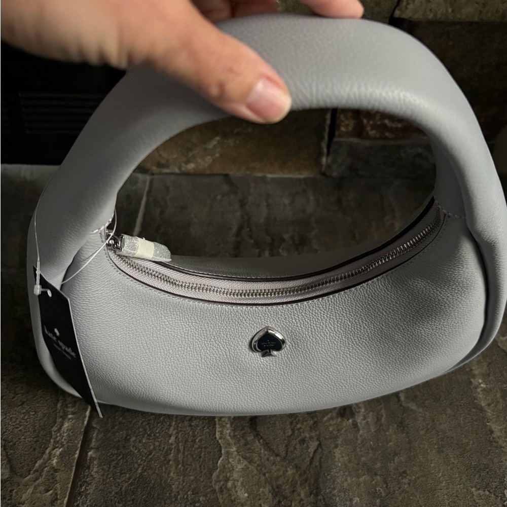 NWT Kate Spade Kayla Crescent Shoulder Bag Grey In Dust Bag XMAS Gift - Picture 9 of 15